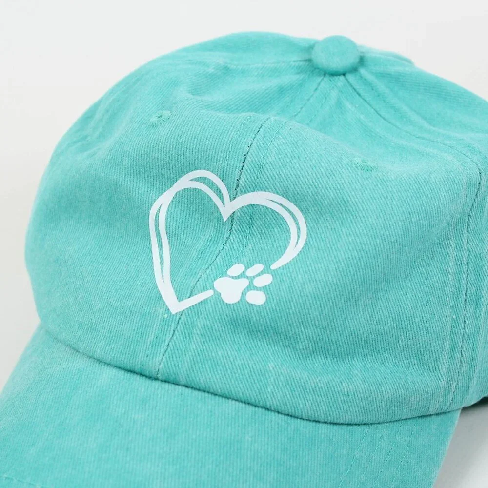 Women's Baseball Cap - Pet Paw Heart - New